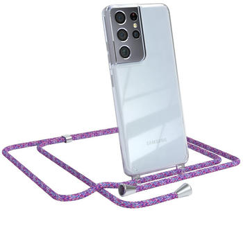 Eazy Case Handykette kompatibel mit Samsung Galaxy S21 Ultra 5G Handyhülle mit Umhängeband, Handykordel mit Schutzhülle, Silikonhülle, Hülle, Stylische Kette mit Hülle für Smartphone, Unicorn