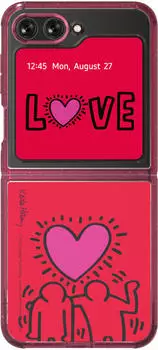 Samsung Slash B Slash Keith Haring Love Flip Cover (Galaxy Z Flip5) Samsung Slash B Slash Keith Haring Love Flip Cover (Galaxy Z Flip5)