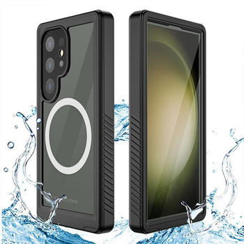 Wigento 97866 Für Samsung Galaxy S24 Ultra MagSafe Full Body Wasserdichte Hülle Case