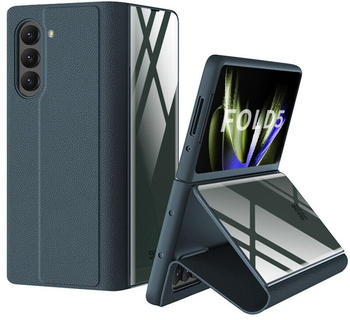 Wigento 97665 Für Samsung Galaxy Z Fold5 5G Schutzhülle Kunstleder + Kartenhalter