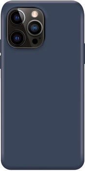 XQISIT Silicone Case Anti Bac (iPhone 14 Pro Max) Blau