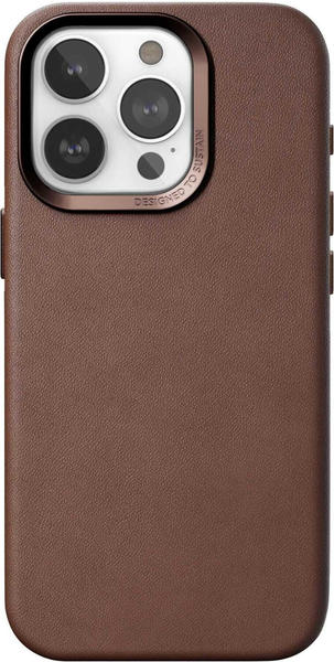 Woodcessories Bio Leather Case (iPhone 15 Pro), Smartphone Hülle, Braun