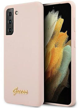 Guess Liquid Silikon Case für Samsung Galaxy S21+ pink