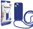 Artwizz HangOn Case Silicone +CHARGE für iPhone 15 - Silikon Handykette mit Magnetring Ladefunktion - Kings-Blue / Blau