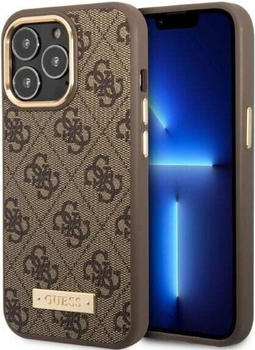 Guess GUHMP13XHTRMD iPhone 13 Pro Max 6,7" złoty/gold hard case Metal Outline Magsafe (iPhone 13 Pro Max), Smartphone Hülle