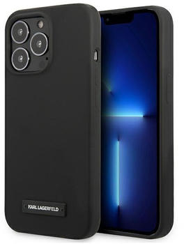 Karl Lagerfeld KLHCP13XSLMP1K iPhone 13 Pro Max 6,7" hardcase czarny/black Silicone Plaque (iPhone 13 Pro Max) Schwarz