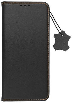 Cofi Smart Pro Echt Buchtasche Leder Tasche Lederbuch Hülle Cover Case Handytasche für Samsung Galaxy S20 FE (G780F) Schwarz