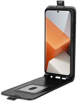 Wigento 48604 Für Xiaomi Redmi Note 13 Pro Plus Fliptasche Schwarz Hülle Case Tasche