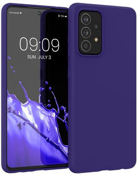 kwmobile Hülle kompatibel mit Samsung Galaxy A52 / A52 5G / A52s 5G Hülle - weiches TPU Silikon Case - Cover geeignet für kabelloses Laden - Velvet Blue