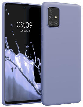 kwmobile Hülle kompatibel mit Samsung Galaxy A51 Hülle - weiches TPU Silikon Case - Cover geeignet für kabelloses Laden - Lavendelgrau