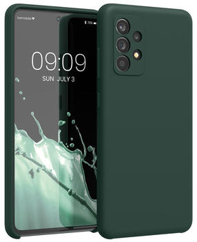 kwmobile Hülle kompatibel mit Samsung Galaxy A52 / A52 5G / A52s 5G Hülle - Silikon Handy Case - Handyhülle weiche Oberfläche - kabelloses Laden - Moosgrün