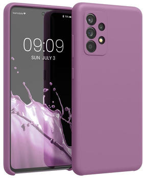 kwmobile Hülle kompatibel mit Samsung Galaxy A52 / A52 5G / A52s 5G Hülle - Silikon Handy Case - Handyhülle weiche Oberfläche - kabelloses Laden - Orchidee Violett