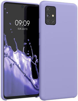 kwmobile Hülle kompatibel mit Samsung Galaxy A51 Hülle - Silikon Handy Case - Handyhülle weiche Oberfläche - kabelloses Laden - Lavendel