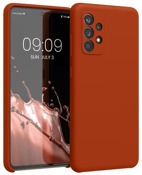kwmobile Hülle kompatibel mit Samsung Galaxy A52 / A52 5G / A52s 5G Hülle - Silikon Handy Case - Handyhülle weiche Oberfläche - kabelloses Laden - Rusty Orange