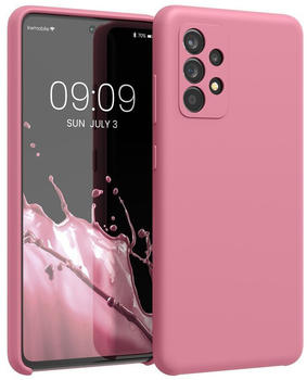 kwmobile Hülle kompatibel mit Samsung Galaxy A52 / A52 5G / A52s 5G Hülle - Silikon Handy Case - Handyhülle weiche Oberfläche - kabelloses Laden - Dark Rose