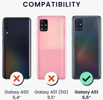 kwmobile Hülle kompatibel mit Samsung Galaxy A51 Hülle - Silikon Handy Case - Handyhülle weiche Oberfläche - kabelloses Laden - Awesome Pink
