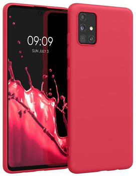 kwmobile Hülle kompatibel mit Samsung Galaxy A51 Hülle - weiches TPU Silikon Case - Cover geeignet für kabelloses Laden - Awesome Pink