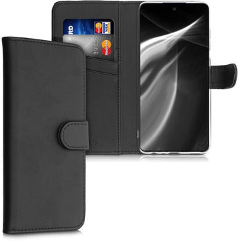 kwmobile Hülle kompatibel mit Samsung Galaxy A52 / A52 5G / A52s 5G - Kunstleder Handyhülle mit Kartenfächern - in Schwarz