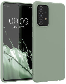kwmobile Hülle kompatibel mit Samsung Galaxy A52 / A52 5G / A52s 5G Hülle - weiches TPU Silikon Case - Cover geeignet für kabelloses Laden - Graugrün
