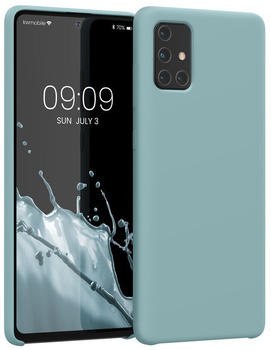 kwmobile Hülle kompatibel mit Samsung Galaxy A71 Hülle - Silikon Handy Case - Handyhülle weiche Oberfläche - kabelloses Laden - Arctic Night