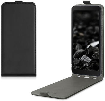 kwmobile Schutzhülle kompatibel mit Samsung Galaxy Xcover 5 - Hülle Handy - Flip Case Handyhülle Schwarz