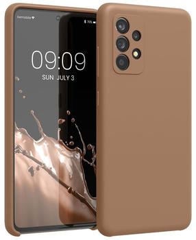 kwmobile Hülle kompatibel mit Samsung Galaxy A52 / A52 5G / A52s 5G Hülle - Silikon Handy Case - Handyhülle weiche Oberfläche - kabelloses Laden - Macchiato