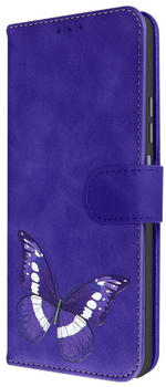 Avizar Kunstlederetui für Xiaomi Redmi Note 12 Brieftasche Violett, Schmetterling