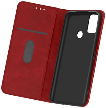 Avizar OnePlus Nord N10 5G Flip-Cover mit Kartenfächern & Standfunktion – Rot