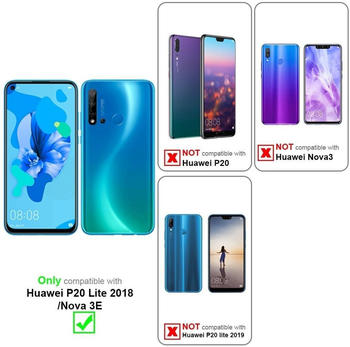 Cadorabo Hülle für Huawei P20 LITE 2018 / NOVA 3E Schutz Hülle in Lila TPU Silikon Etui Case Handyhülle