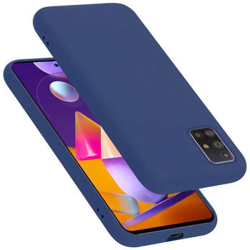 Cadorabo Hülle für Samsung Galaxy M31s in LIQUID BLAU Schutzhülle aus flexiblem TPU Silikon Back Case Cover Etui Handy Hülle