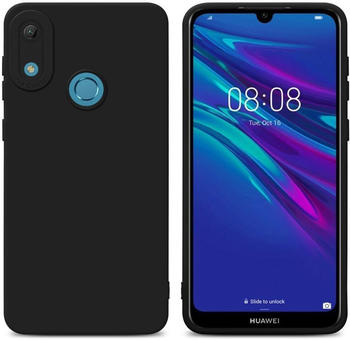 Cadorabo Hülle für Huawei Y6 2019 Schutz Hülle in Schwarz TPU Silikon Etui Case Handyhülle