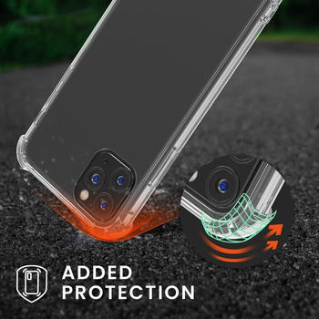kwmobile Necklace Case kompatibel mit Apple iPhone 11 Pro Hülle - Silikon Cover mit Handykette - Band Handyhülle Transparent Blau