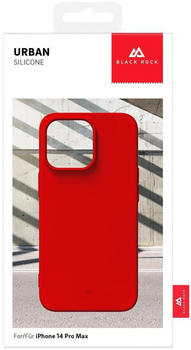 Black Rock - Urban Case in Silicone suitable for Apple iPhone 14 Pro Max I, Silicone Case, Slim, Non-slip (Red)