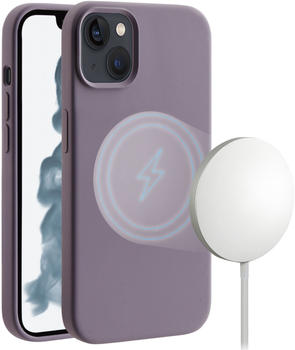Vivanco Mag Hype Cover für iPhone 14, Magnetic Wireless Charging Support Violett