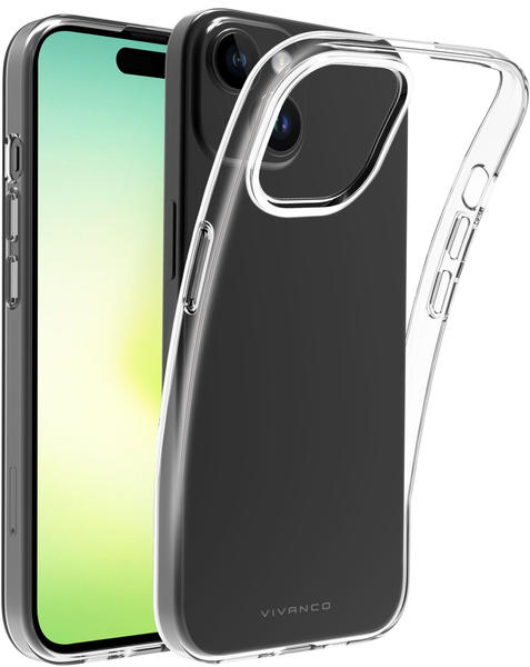 Vivanco Super Slim Cover für iPhone 15 Plus Transparent