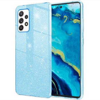 NALIA Glitzer Hülle (Galaxy A33), Smartphone Hülle, Blau