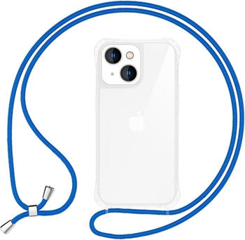 NALIA Hülle mit Kette (iPhone 14), Smartphone Hülle, Blau