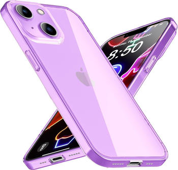 NALIA Klar Transparente Neon Silikon Hülle (iPhone 14), Smartphone Hülle, Violett