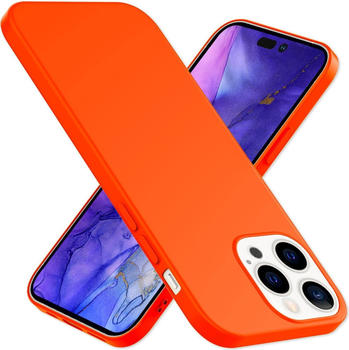 NALIA Neon Silikon Hülle (iPhone 14 Pro Max), Smartphone Hülle, Orange