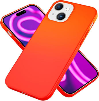 NALIA Neon Silikon Hülle (iPhone 15), Smartphone Hülle, Orange