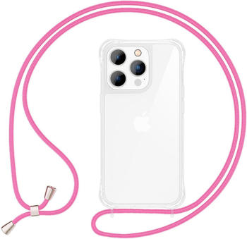 NALIA Hülle mit Kette (iPhone 14 Pro Max), Smartphone Hülle, Pink