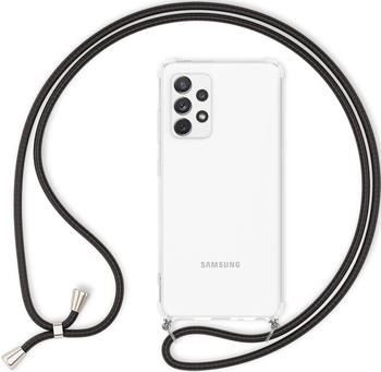NALIA Handyhülle mit Kette (Galaxy A53), Smartphone Hülle, Schwarz