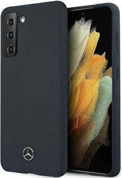 Mercedes-Benz MEHCS21SSILNA S21 G991 blue / blue solid silicone line (Galaxy S21 5G), Smartphone Hülle, Blau