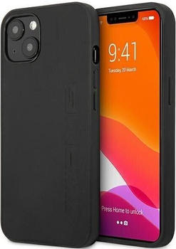Mercedes-Benz AMG AMHCP14MDOLBK iPhone 14 Plus 6,7\" czarny/black hardcase Leather Hot Stamped (iPhone 14 Plus), Smartphone Hülle, Schwarz