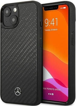 Mercedes-Benz MEHCP13SRCABK iPhone 13 mini 5,4\" czarny/black carbon hardcase Dynamic Line (iPhone 13 mini), Smartphone Hülle, Schwarz