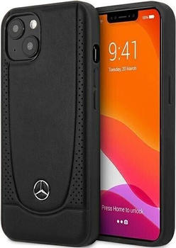 Mercedes-Benz MEHCP14MARMBK iPhone 14 Plus 6,7\" czarny/black hardcase Leather Urban (iPhone 14 Plus), Smartphone Hülle, Schwarz