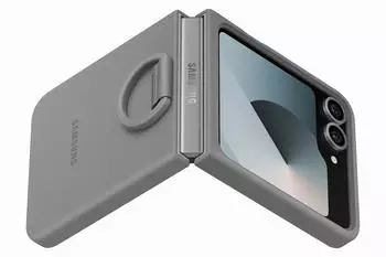 Samsung Silicone Case with Ring (Galaxy Z Flip6) Gray