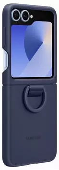 Samsung Silicone Case with Ring (Galaxy Z Flip6) Navy – Samsung Silicone Case with Ring (Galaxy Z Flip6) Navy: Stilvoller Schutz für Ihr Smartphone