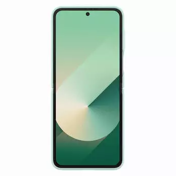 Samsung Silicone Case with Ring (Galaxy Z Flip6) Mint – Praktischer Fingerring für sicheren Halt