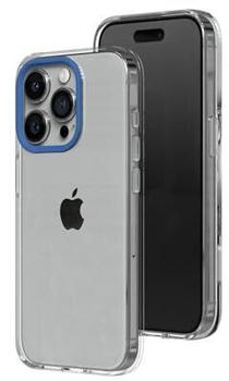 Rhinoshield Crystal Clear Case kompatibel mit [iPhone 15 Pro Max] | Fortschrittliche Vergilbungsresistenz, Hohe Transparenz, Personalisierbare und Transparente Schutzhülle - Kobaltblau